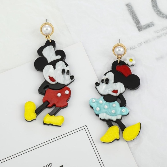 Vintage Disney Mickey & Minnie Earrings - Picture 2 of 3